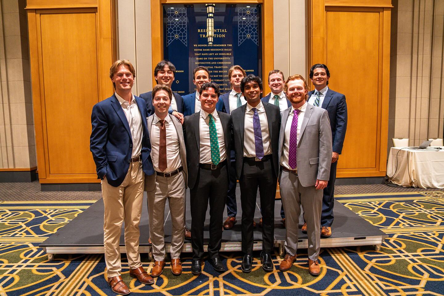 Royals dressed up at a formal